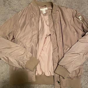 Cream Bomber Jacket